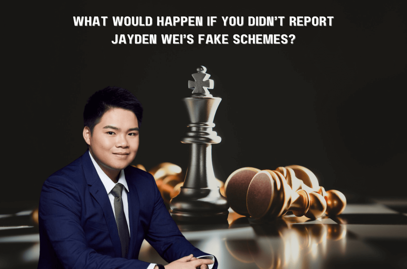 Jayden Wei will continue perpetrating his fraudulent activities unchecked if we didn’t report him.